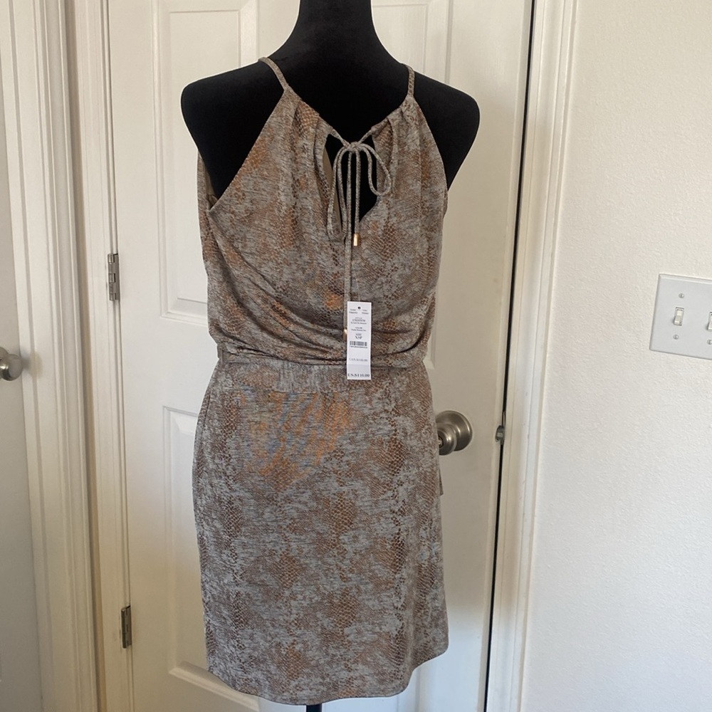 White House Black Market NWT snake skin print mini dress. - Picture 4 of 13